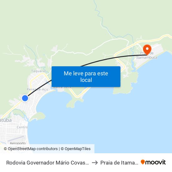 Rodovia Governador Mário Covas -  Usina Velha to Praia de Itamambuca map