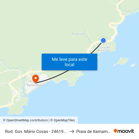 Rod. Gov. Mário Covas -  24619-25079 to Praia de Itamambuca map