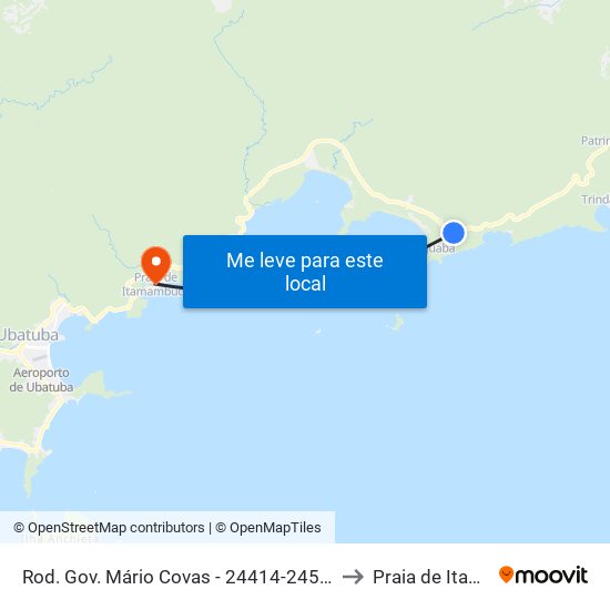 Rod. Gov. Mário Covas -  24414-24500 - Praia Da Fazenda to Praia de Itamambuca map