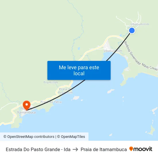 Estrada Do Pasto Grande - Ida to Praia de Itamambuca map