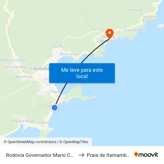 Rodovia Governador Mario Covas to Praia de Itamambuca map