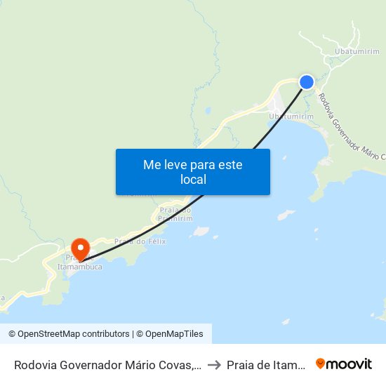 Rodovia Governador Mário Covas, 24438-24518 to Praia de Itamambuca map