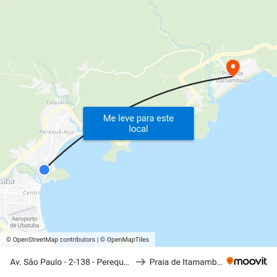 Av. São Paulo -  2-138 - Perequê-Acu to Praia de Itamambuca map
