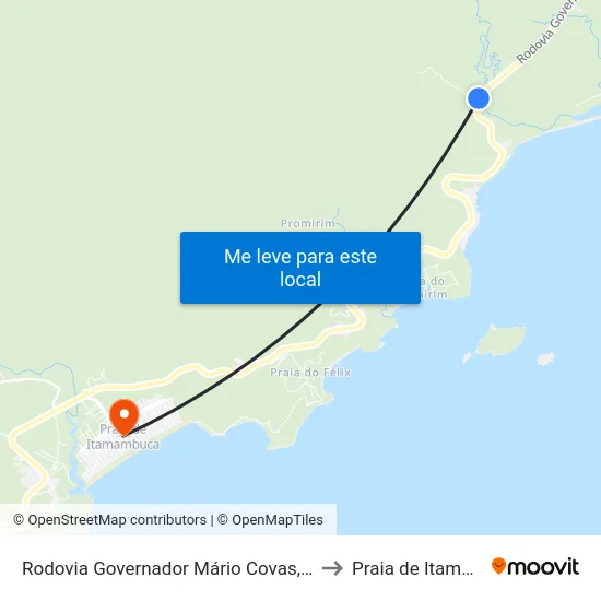 Rodovia Governador Mário Covas, 17188-20212 to Praia de Itamambuca map