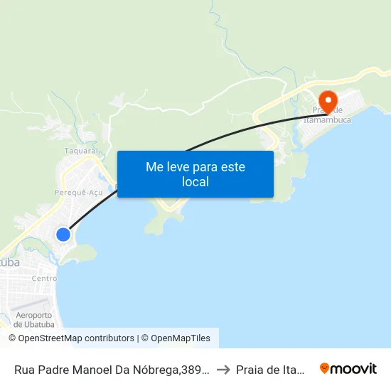Rua Padre Manoel Da Nóbrega,389-429 - Perequê-Acu to Praia de Itamambuca map