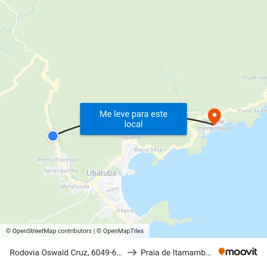 Rodovia Oswald Cruz, 6049-6061 to Praia de Itamambuca map