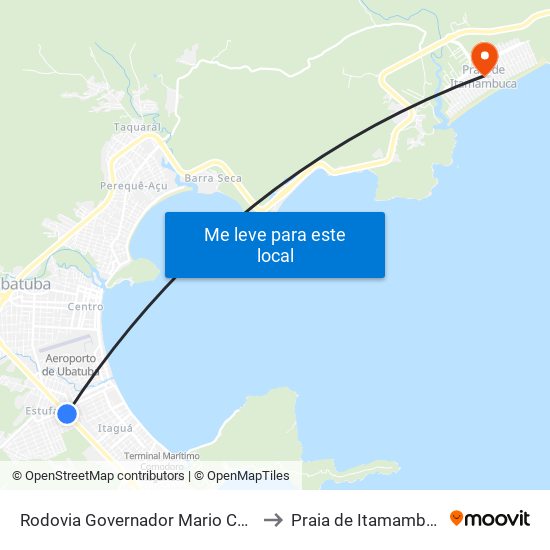 Rodovia Governador Mario Covas to Praia de Itamambuca map