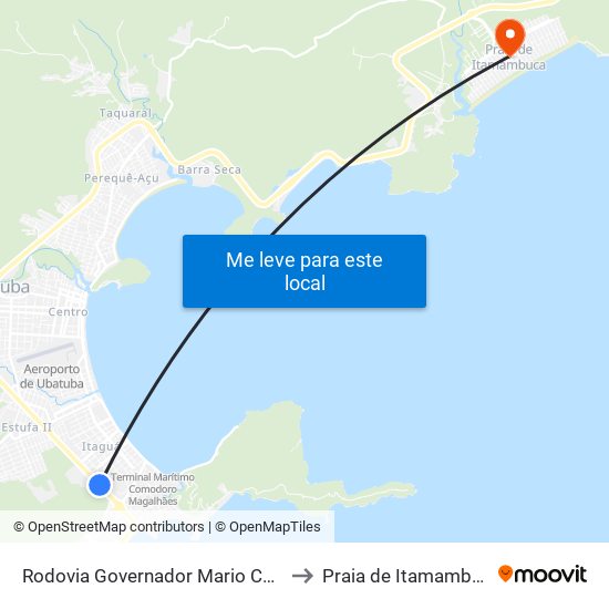 Rodovia Governador Mario Covas to Praia de Itamambuca map