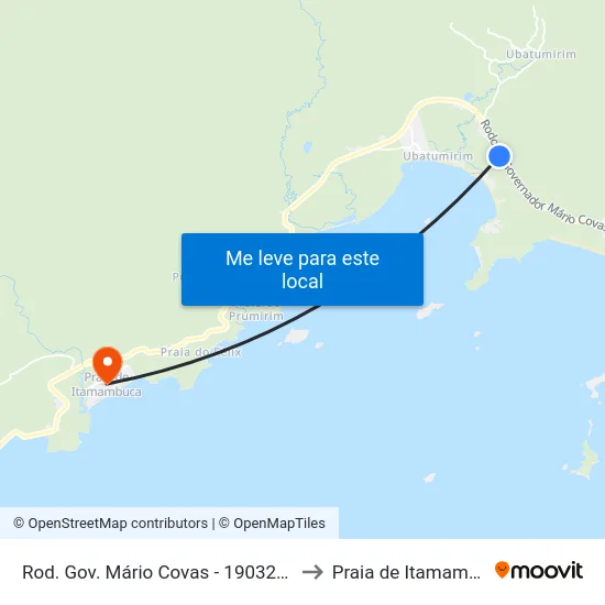 Rod. Gov. Mário Covas -  19032-19368 to Praia de Itamambuca map