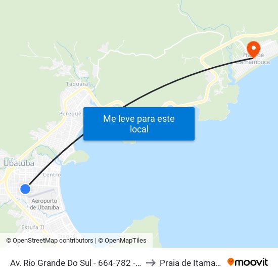 Av. Rio Grande Do Sul -  664-782 - Umuarama to Praia de Itamambuca map
