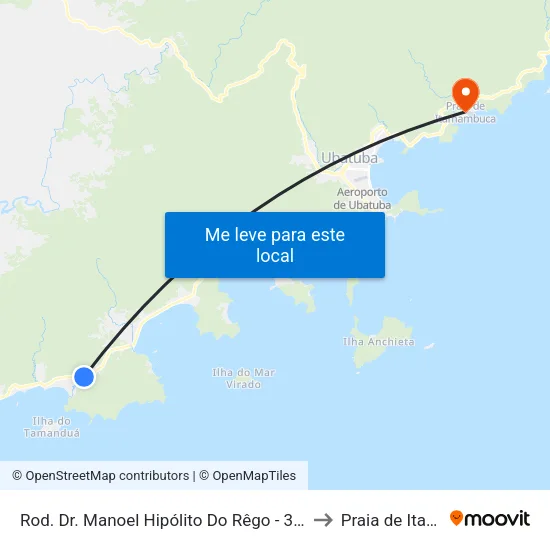 Rod. Dr. Manoel Hipólito Do Rêgo -  3188-3240 - Massaguaçu to Praia de Itamambuca map