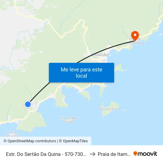 Estr. Do Sertão Da Quina -  570-730 - Sertão Da Quina to Praia de Itamambuca map