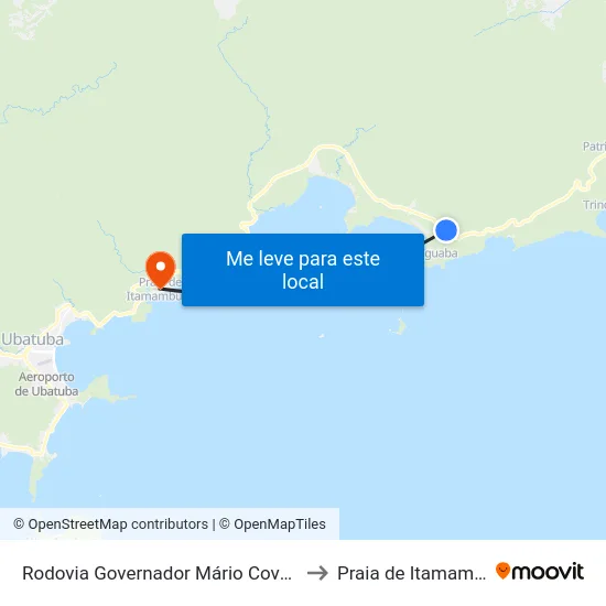 Rodovia Governador Mário Covas, 1549 to Praia de Itamambuca map