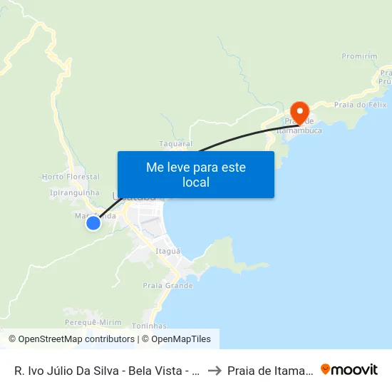 R. Ivo Júlio Da Silva - Bela Vista -  Ubatuba - SP to Praia de Itamambuca map