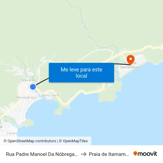 Rua Padre Manoel Da Nóbrega, 2282 to Praia de Itamambuca map