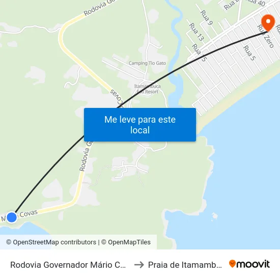 Rodovia Governador Mário Covas to Praia de Itamambuca map