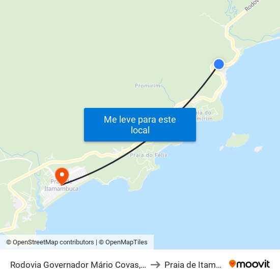 Rodovia Governador Mário Covas, 20214-22414 to Praia de Itamambuca map