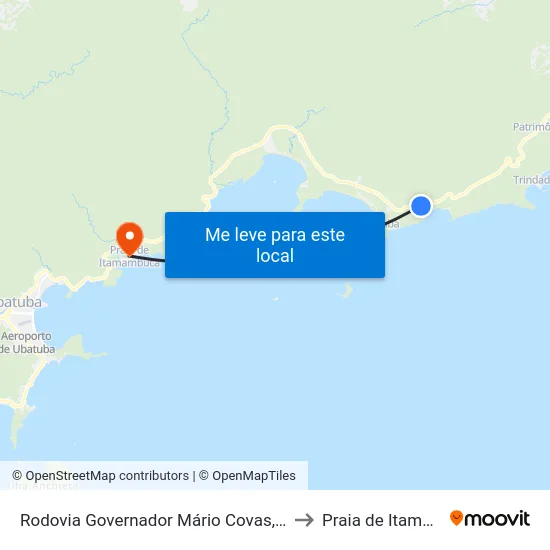 Rodovia Governador Mário Covas, 15447-19405 to Praia de Itamambuca map