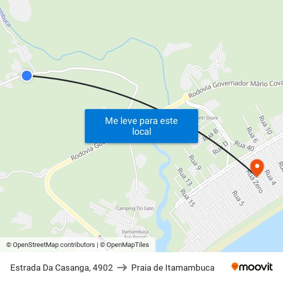 Estrada Da Casanga, 4902 to Praia de Itamambuca map