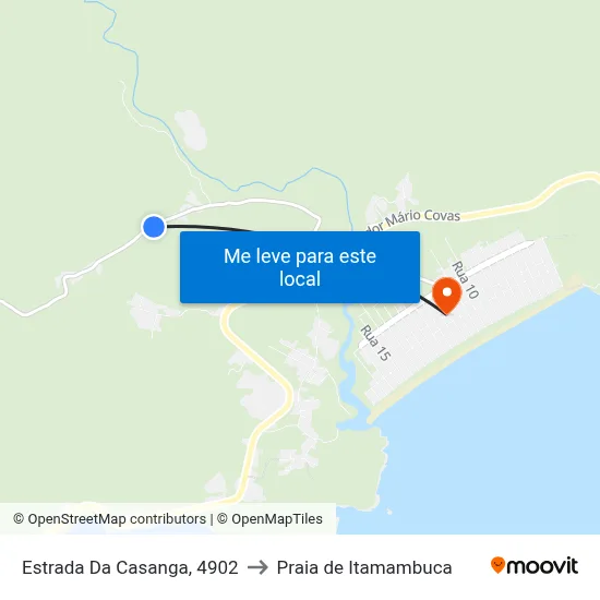 Estrada Da Casanga, 4902 to Praia de Itamambuca map