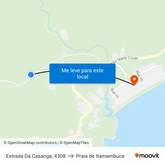 Estrada Da Casanga, 4308 to Praia de Itamambuca map