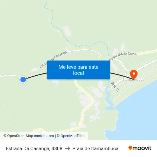 Estrada Da Casanga, 4308 to Praia de Itamambuca map