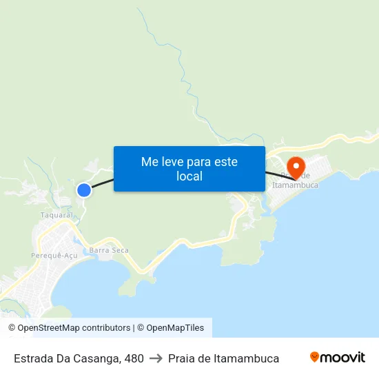 Estrada Da Casanga, 480 to Praia de Itamambuca map