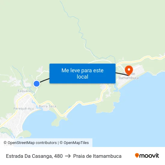 Estrada Da Casanga, 480 to Praia de Itamambuca map