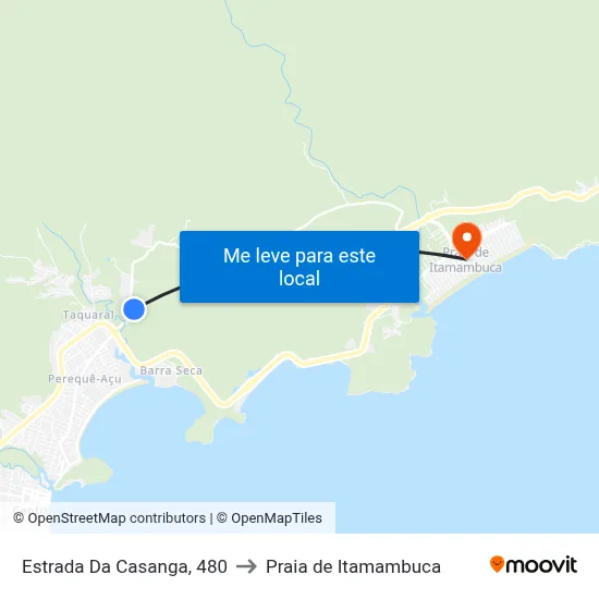 Estrada Da Casanga, 480 to Praia de Itamambuca map