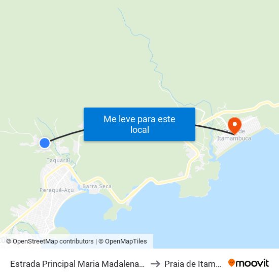 Estrada Principal Maria Madalena Charleaux, 992 to Praia de Itamambuca map