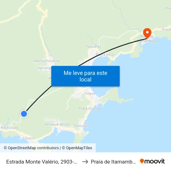 Estrada Monte Valério, 2903-3373 to Praia de Itamambuca map