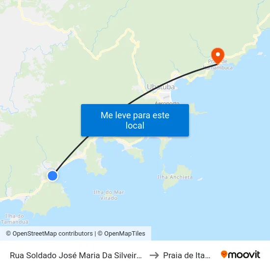 Rua Soldado José Maria Da Silveira Marquês, 428-508 to Praia de Itamambuca map