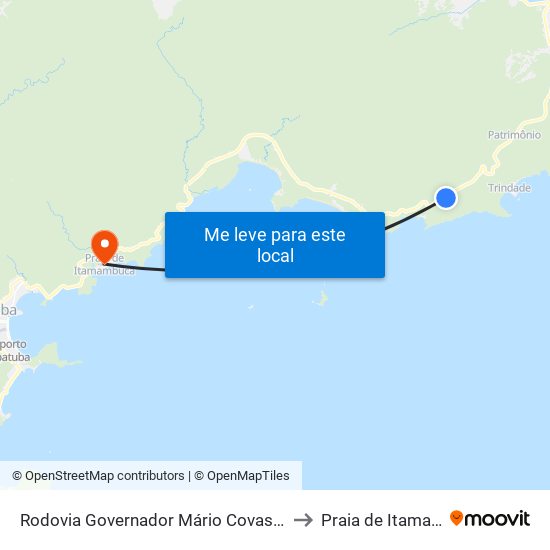 Rodovia Governador Mário Covas, 4555-10723 to Praia de Itamambuca map