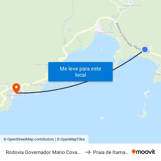 Rodovia Governador Mário Covas, 8726-9716 to Praia de Itamambuca map