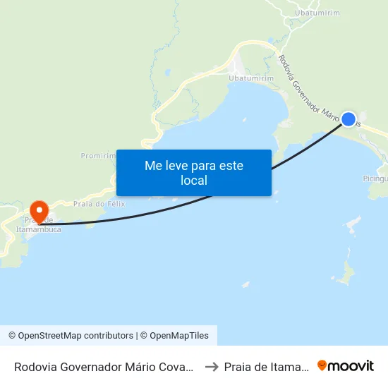 Rodovia Governador Mário Covas, 8726-9716 to Praia de Itamambuca map