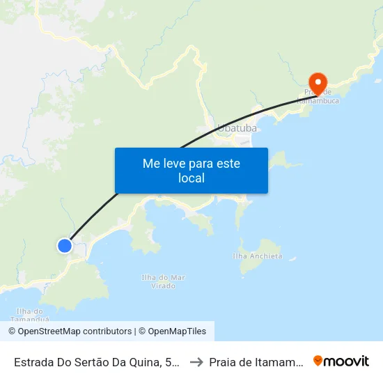 Estrada Do Sertão Da Quina, 570-730 to Praia de Itamambuca map