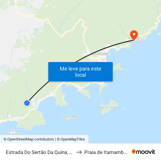 Estrada Do Sertão Da Quina, 569 to Praia de Itamambuca map