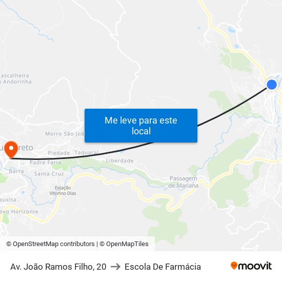 Av. João Ramos Filho, 20 to Escola De Farmácia map