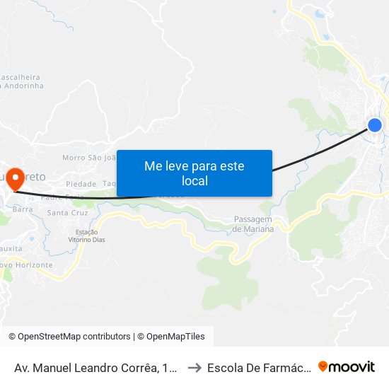 Av. Manuel Leandro Corrêa, 117 to Escola De Farmácia map