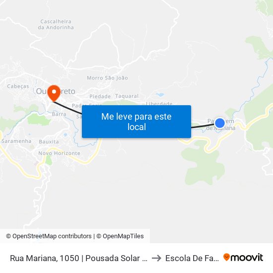 Rua Mariana, 1050 | Pousada Solar Dos Dois Sinos to Escola De Farmácia map