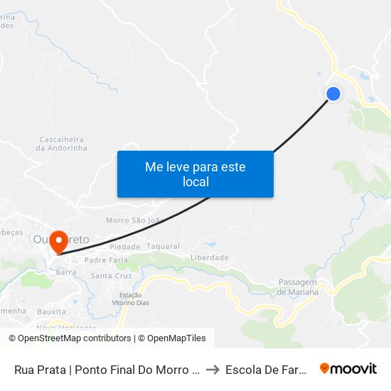 Rua Prata | Ponto Final Do Morro Santana to Escola De Farmácia map