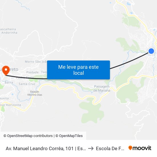 Av. Manuel Leandro Corrêa, 101 | Estação Ferroviária to Escola De Farmácia map