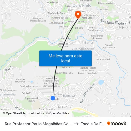 Rua Professor Paulo Magalhães Gomes, 200 | Uptime to Escola De Farmácia map