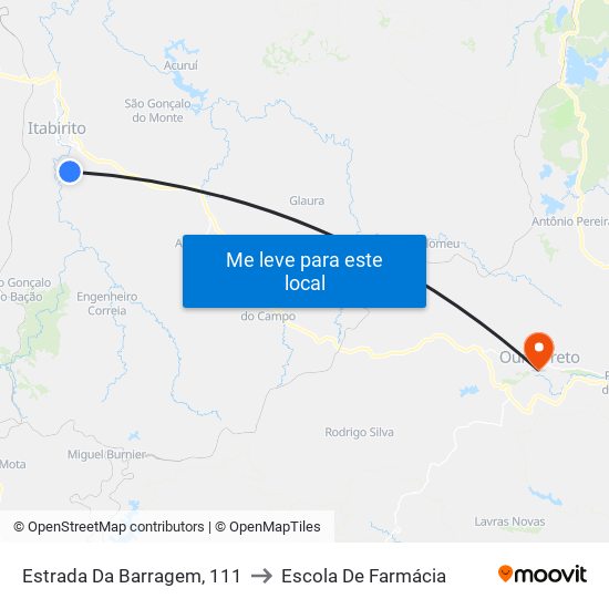 Estrada Da Barragem, 111 to Escola De Farmácia map