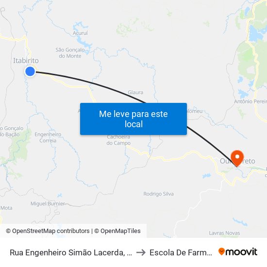 Rua Engenheiro Simão Lacerda, 1001 to Escola De Farmácia map