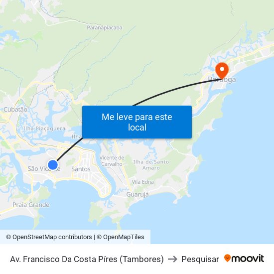 Av. Francisco Da Costa Píres (Tambores) to Pesquisar map