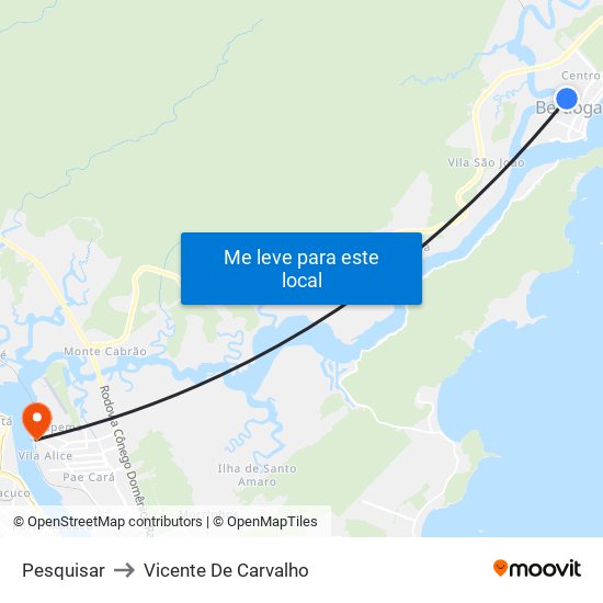 Pesquisar to Vicente De Carvalho map