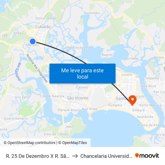 R. 25 De Dezembro X R. São Francisco De Assis to Chancelaria Universidade Santa Cecília map