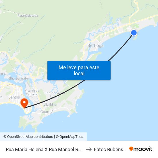 Rua Maria Helena X Rua Manoel Ruas Peres to Fatec Rubens Lara map