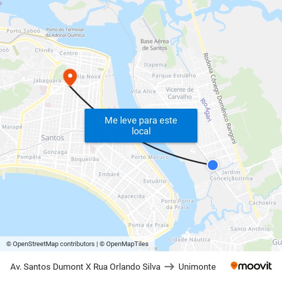 Av. Santos Dumont X Rua Orlando Silva to Unimonte map